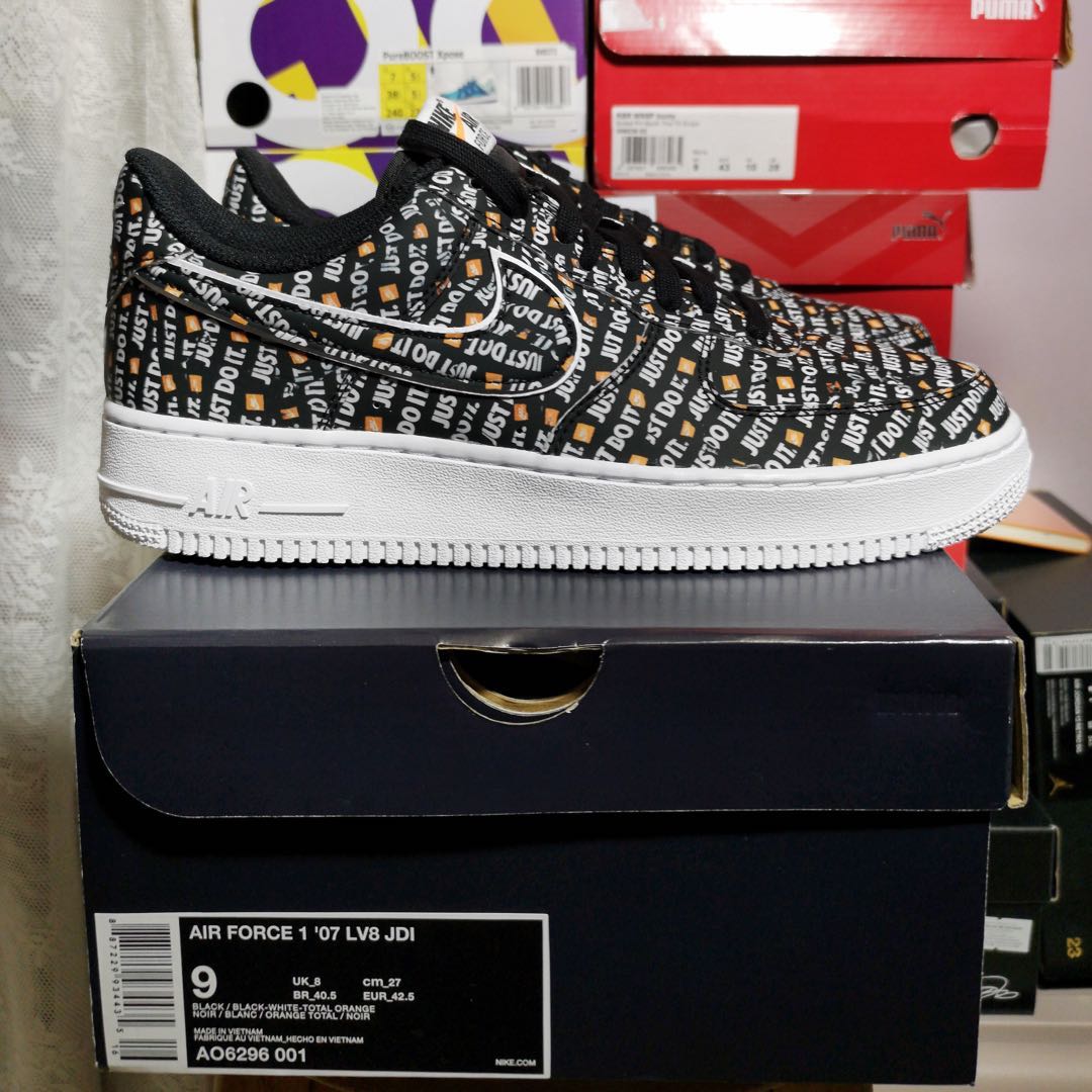 Nike air force on sale just do it noir