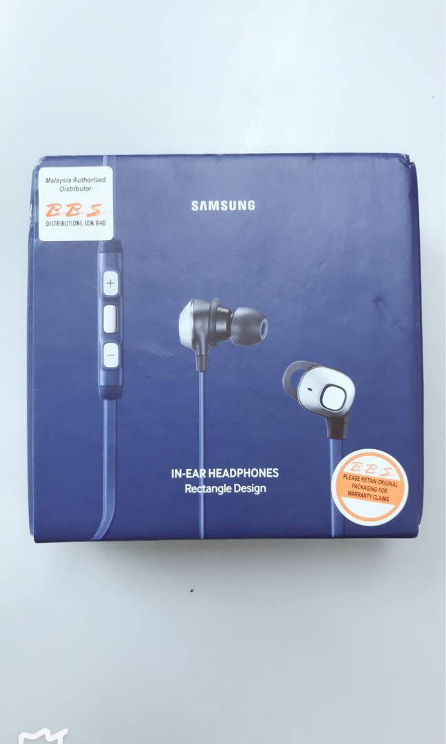 Samsung in ear shop headphones rectangle design