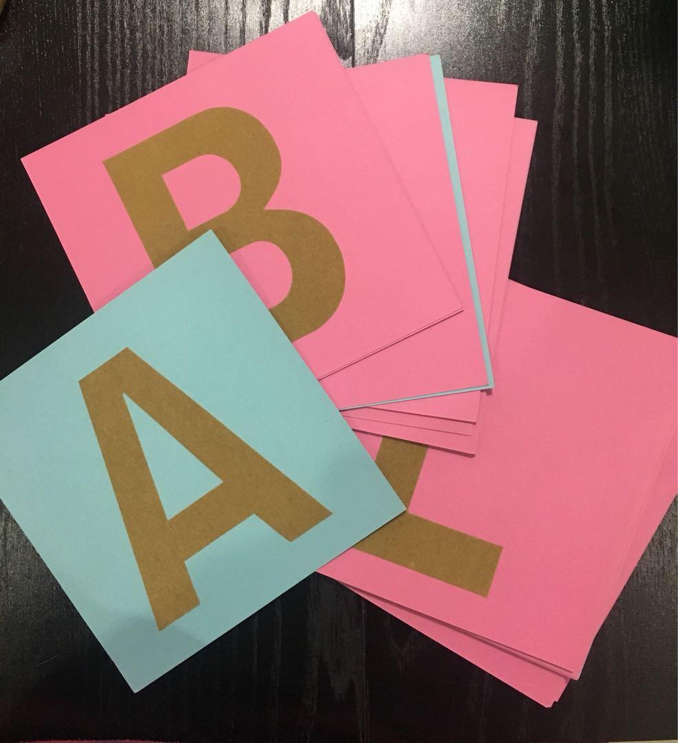 Sandpaper Alphabet Uppercase & Lowercase Letters mounted on cards