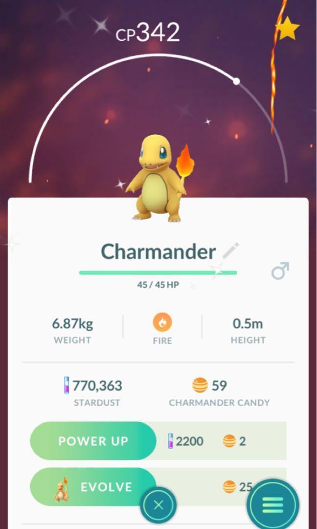 Shiny Charmander Pokemon Go Toys Games Video Gaming In Game Products On Carousell - shiny charm roblox