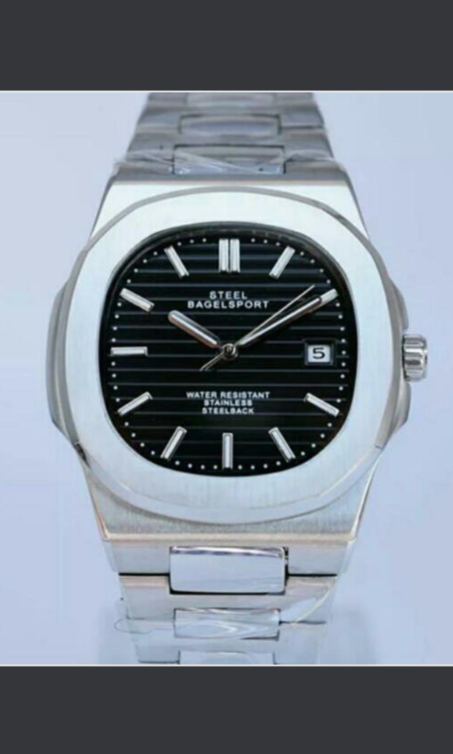 Steel bagelsport store nautilus watch