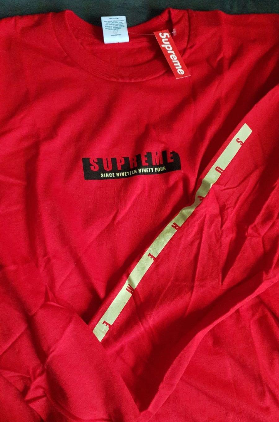 Supreme 1994 L S Men s Fashion Tops Sets Tshirts Polo