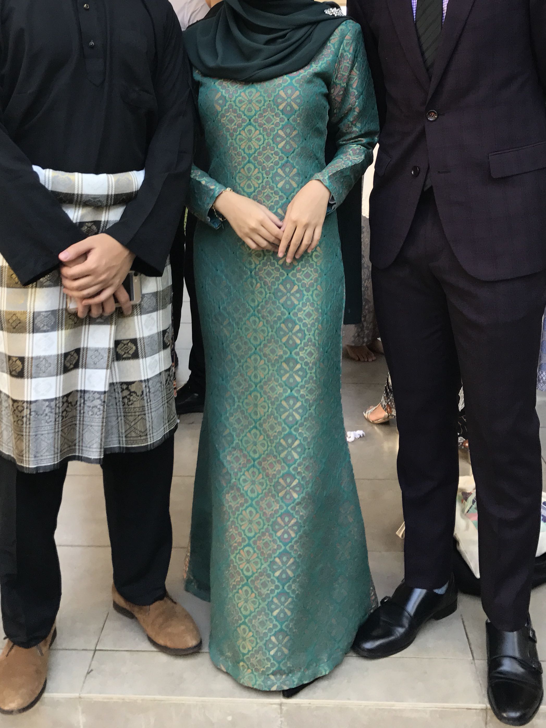 Dress songket muslimah discount