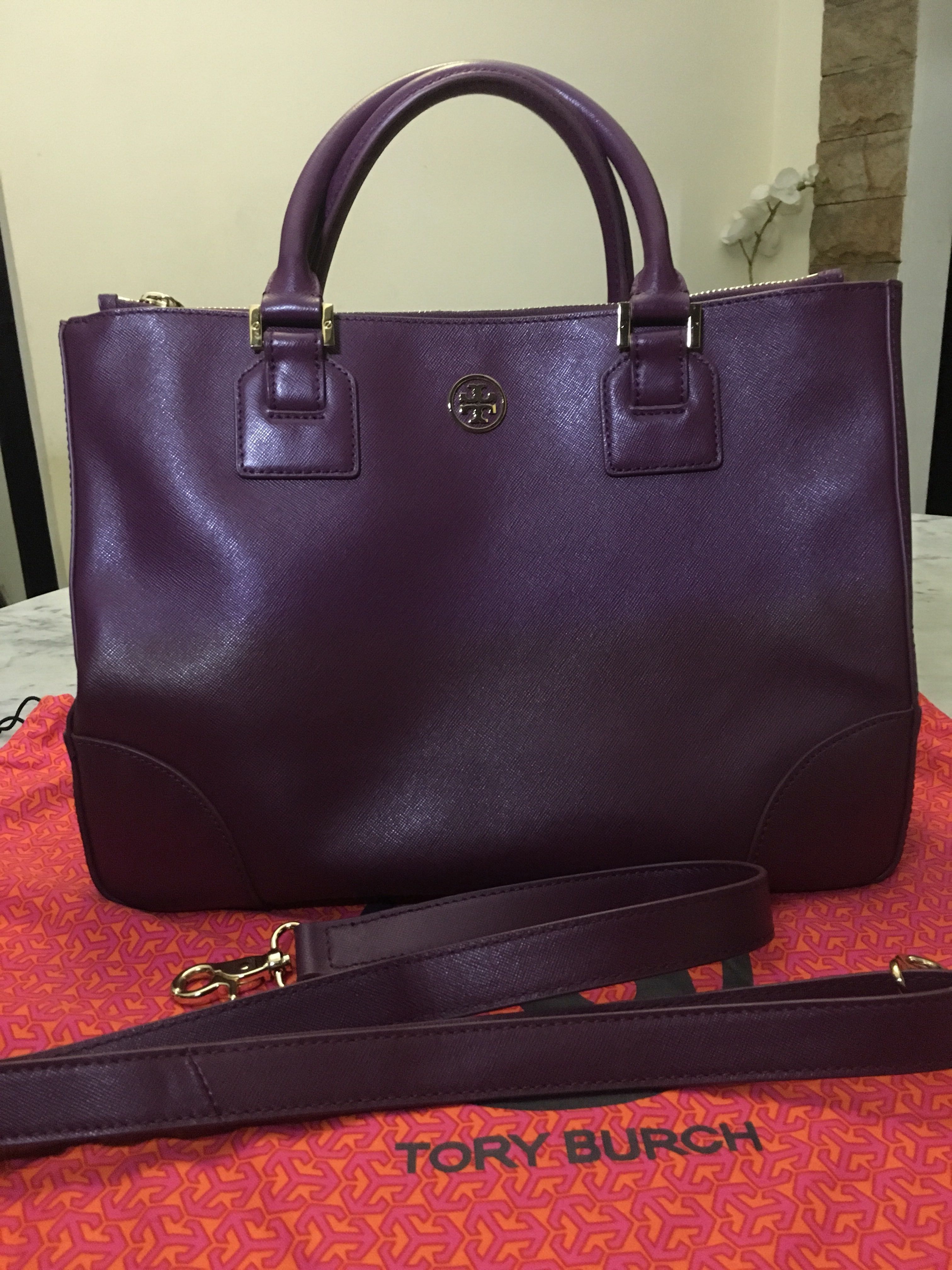 Tory burch double best sale zip robinson tote