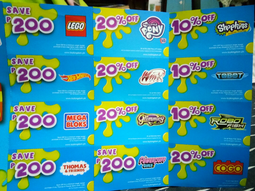 TOY KINGDOM DISCOUNT COUPONS, Tickets & Vouchers, Store Credits on Carousell