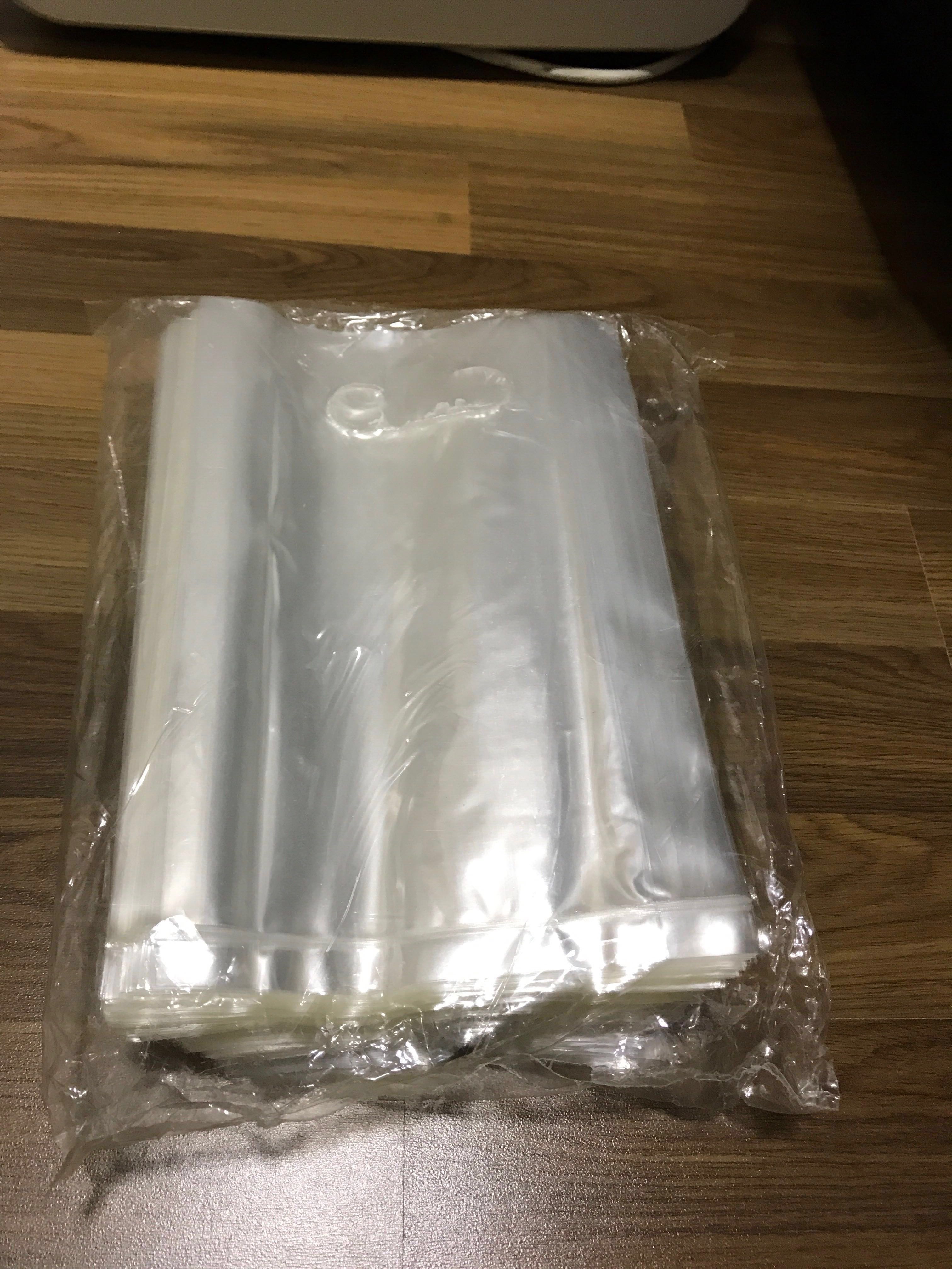 transparent clear plastic bag