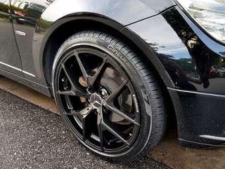 Matt black 18” rims fits Mercedes C class