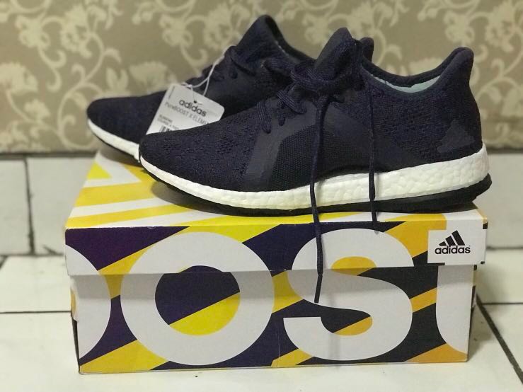ADIDAS Pure Boost Navy, Fesyen Wanita 