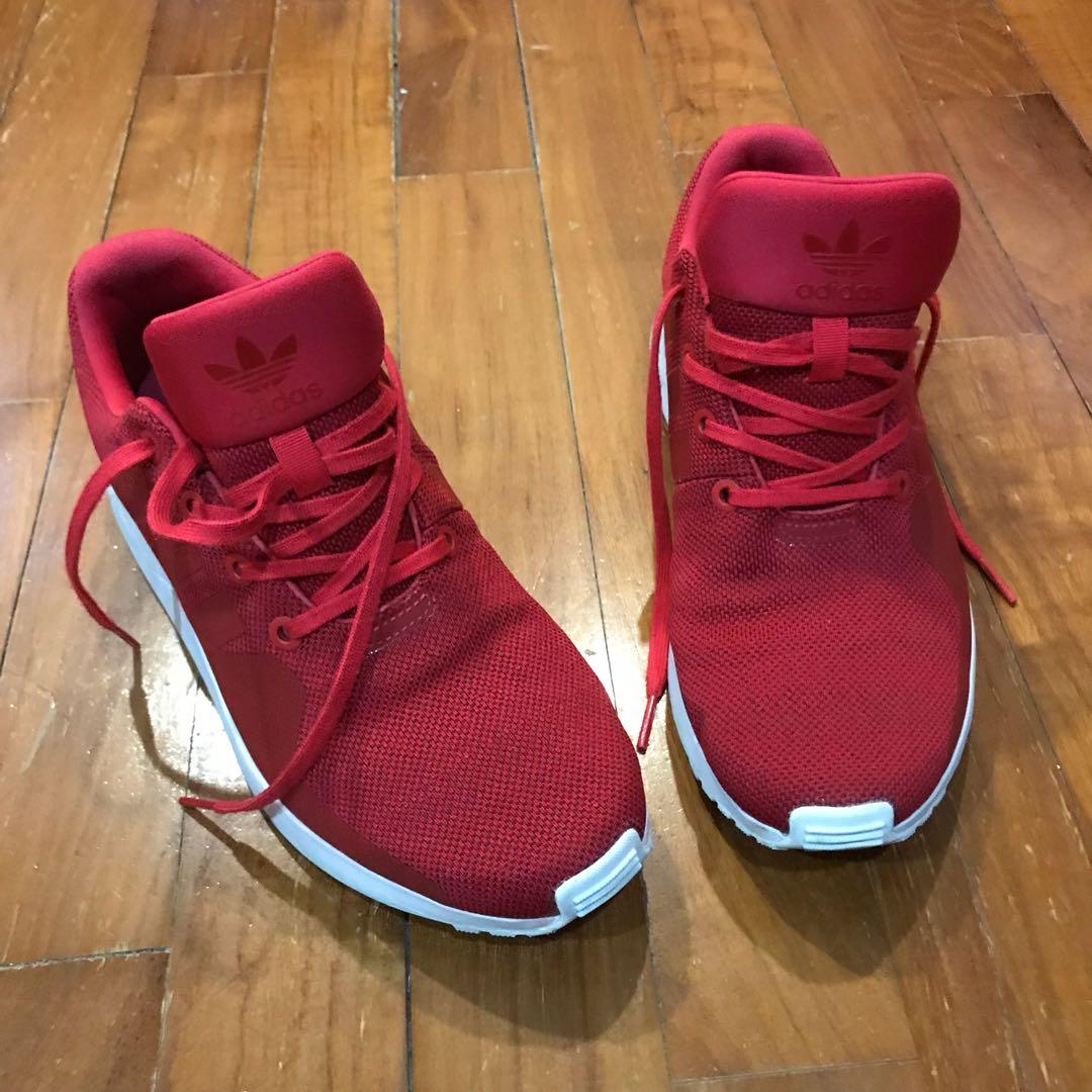 Adidas flux red, Footwear, Sneakers on Carousell