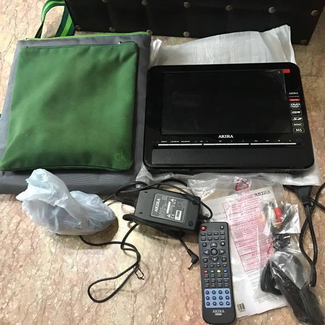 Akira 10 2 Portable Tv Dvd Combo Player With Ck Bag Home Appliances Tvs Entertainment Systems On Carousell