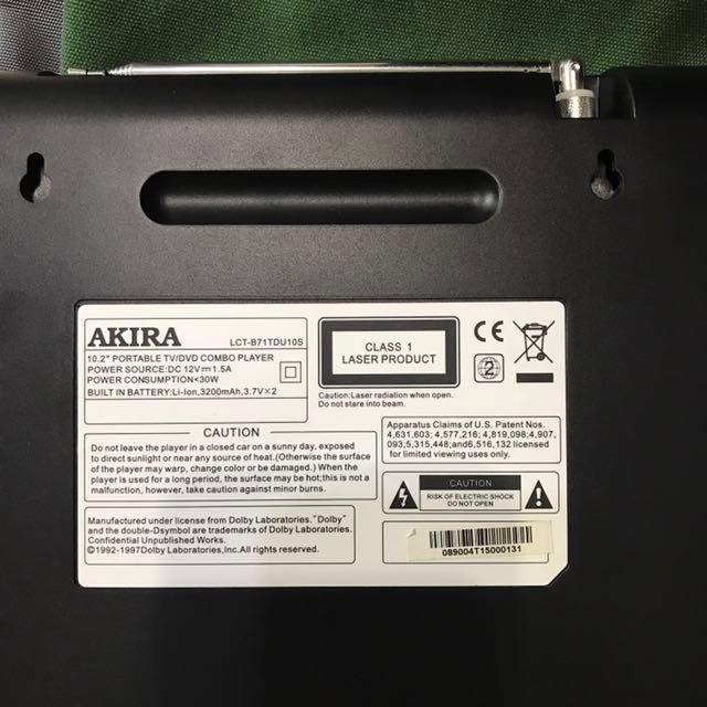 Akira 10 2 Portable Tv Dvd Combo Player With Ck Bag Home Akira 10 2 Portable Tv Dvd Combo Player With Ck Bag Home Appliances Tvs Entertainment Systems On Carou