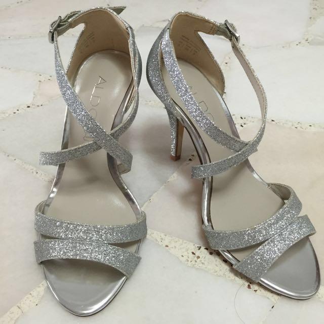 aldo silver strappy heels