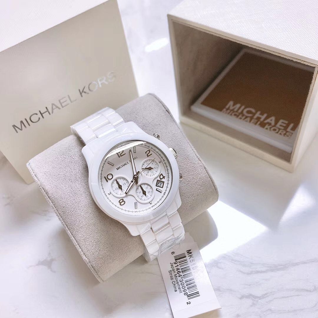 michael kors ceramic white watch mk5161