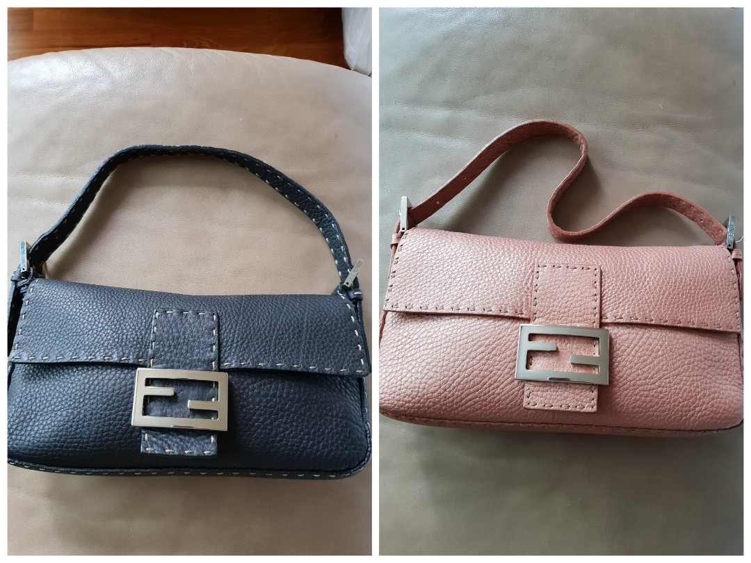 fendi leather baguette