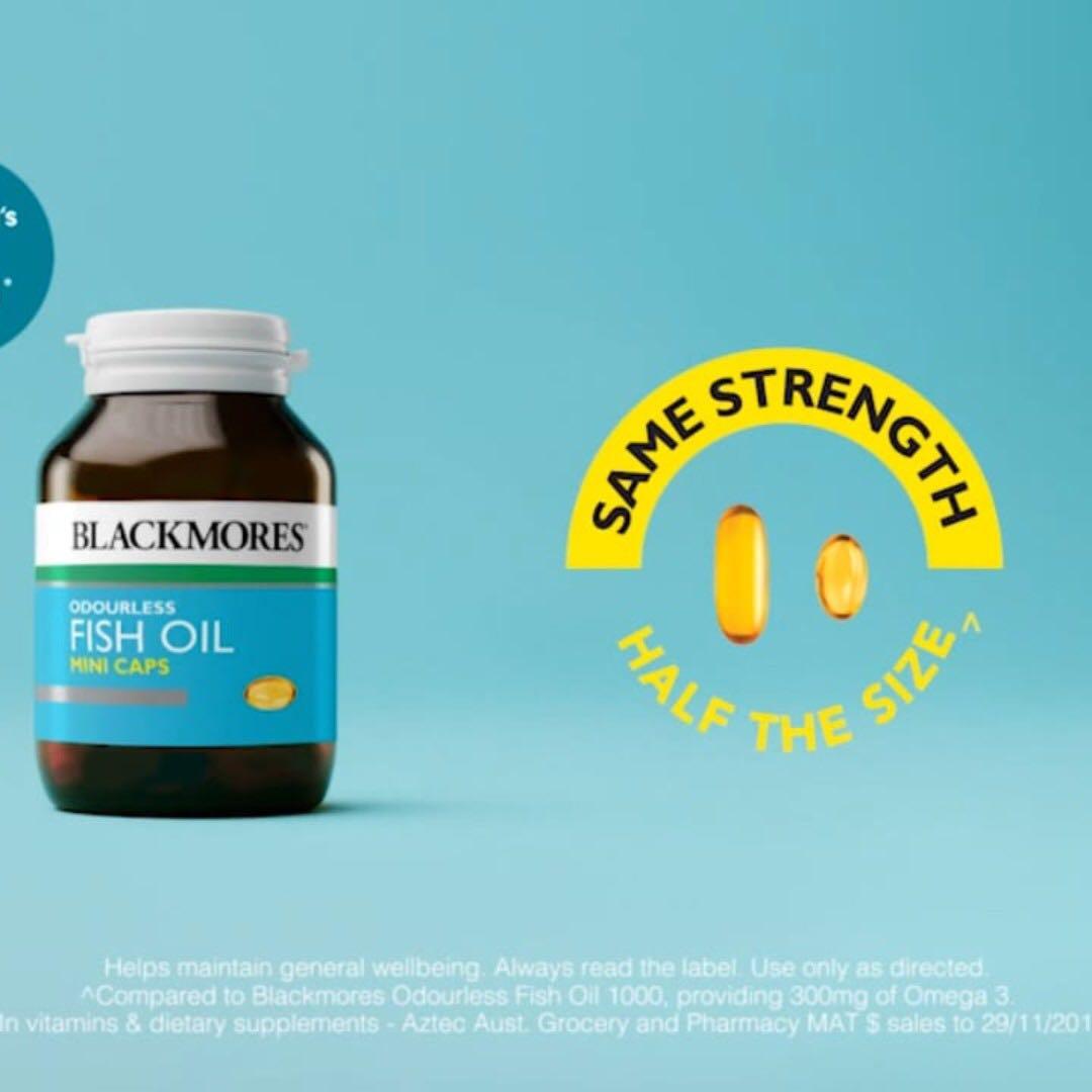 Blackmores Odourless Fish Oil 400 Mini Capsules 1000MG. Fully