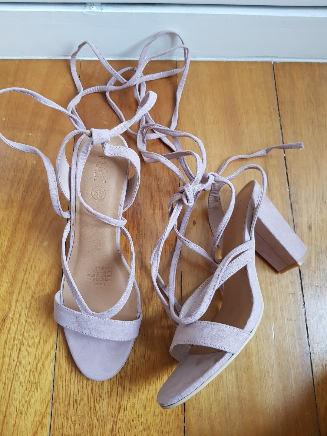 blush mid heels