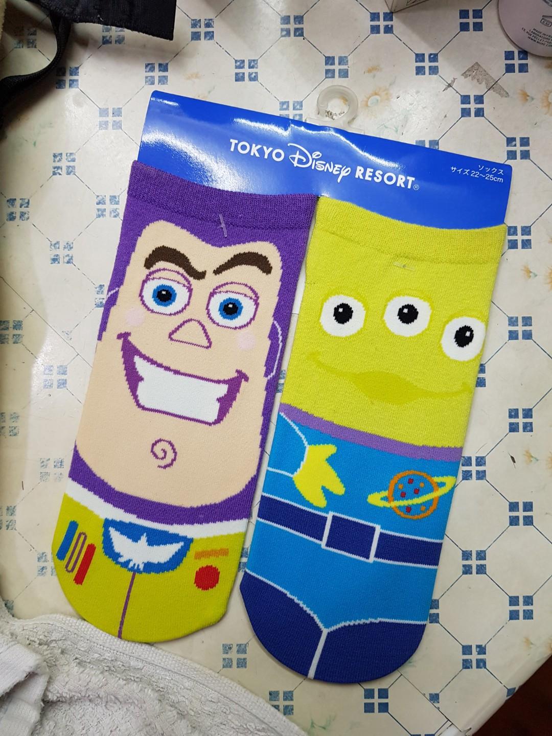 Buzz Lightyear and Alien Tokyo Disneyland Socks, Women's Fashion