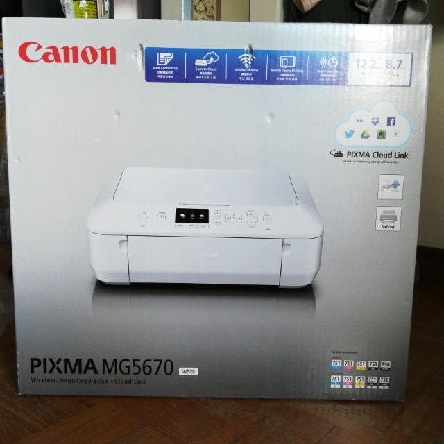 Canon Pixma Mg5670 White Printer Computers Tech Printers Scanners Copiers On Carousell
