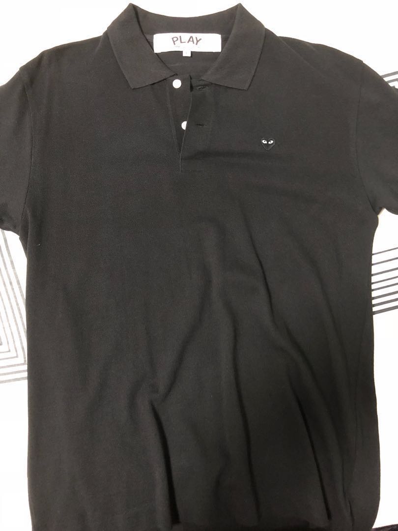 cdg black polo