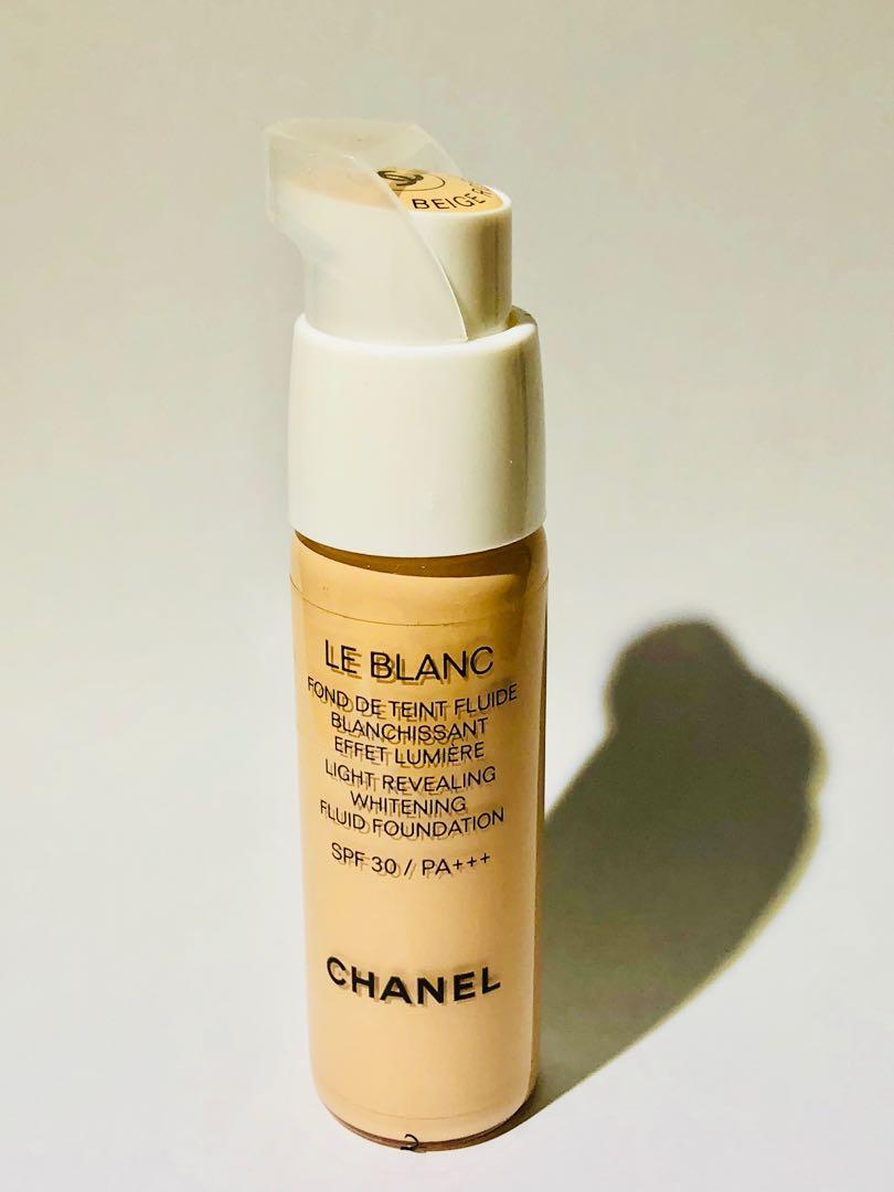 Chanel Le Blanc Light Revealing Whitening Fluid Foundation 20 ml., Beauty &  Personal Care, Face, Face Care on Carousell