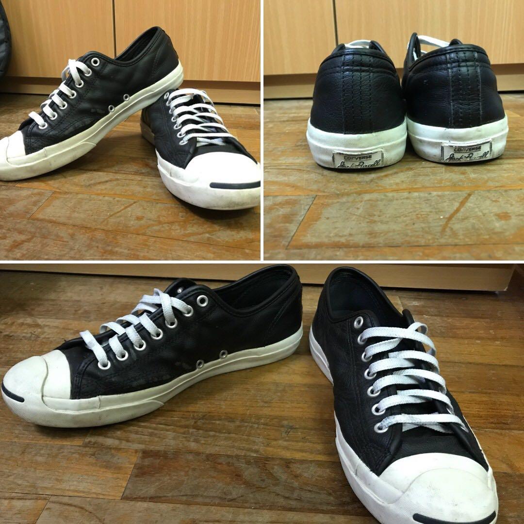 jack purcell black leather