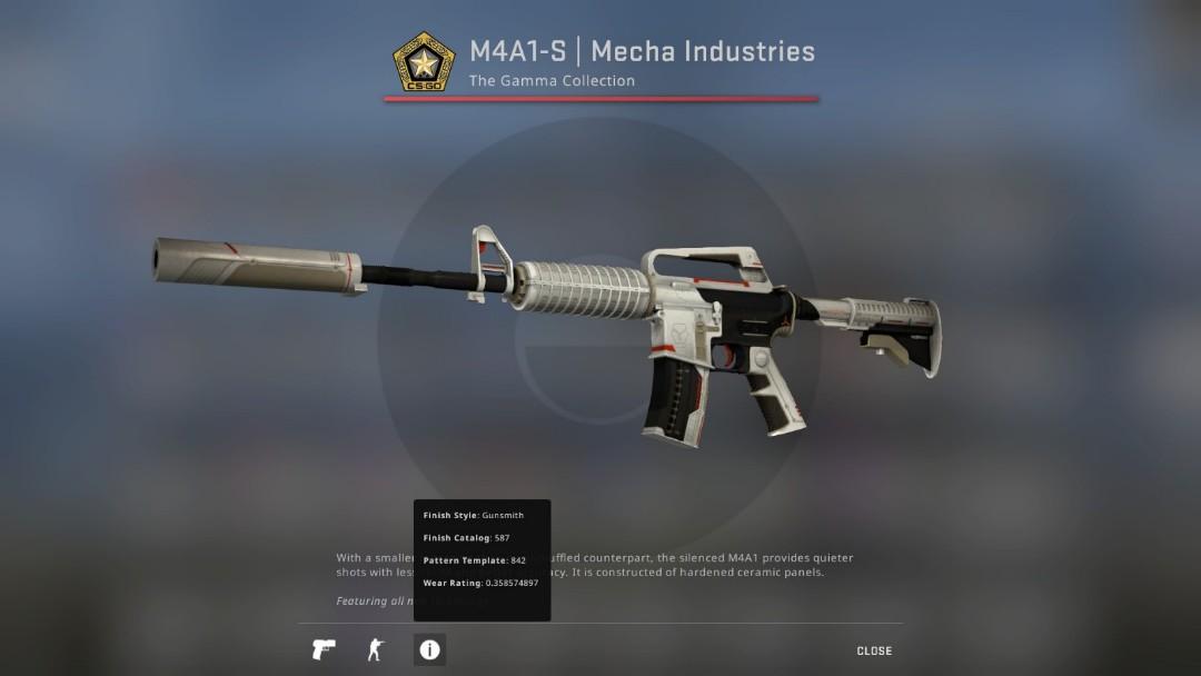 Csgo Skin M4a1 S Mecha Industries Field Tested Toys Games Video Gaming In Game Products On Carousell - cs go m4a1 s roblox