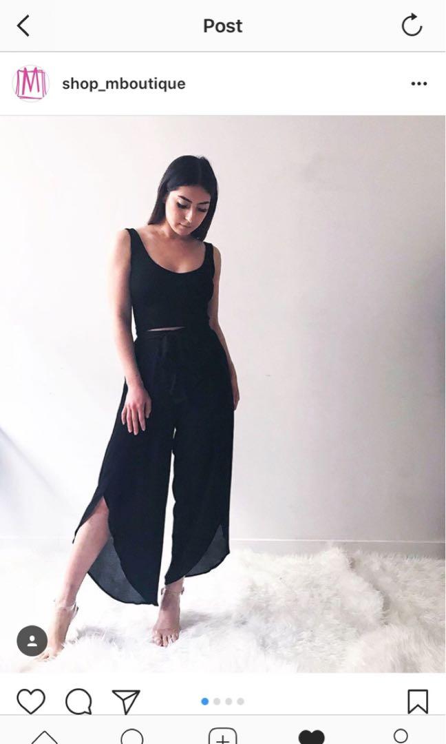Flowy slit pants outlet