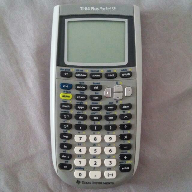 Graphing Calculator Ti 84 Plus Pocket Se T1 C Silver Graphing Calculator Ti 84 Plus Pocket