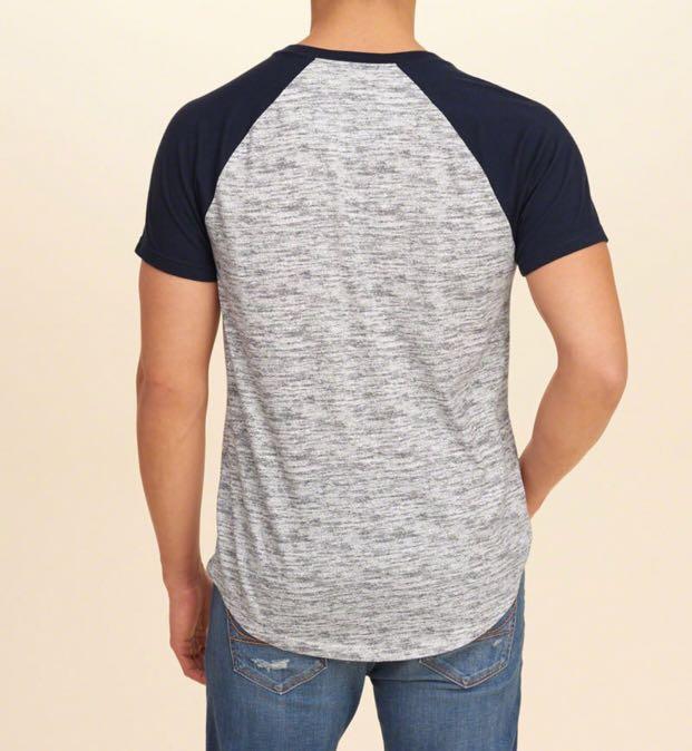 Hollister Raglan Tshirt, Men's Fashion, Tops Sets, Tshirts