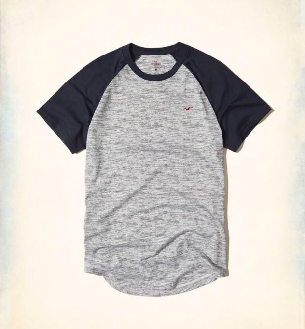 Hollister Raglan Tshirt, Men's Fashion, Tops Sets, Tshirts