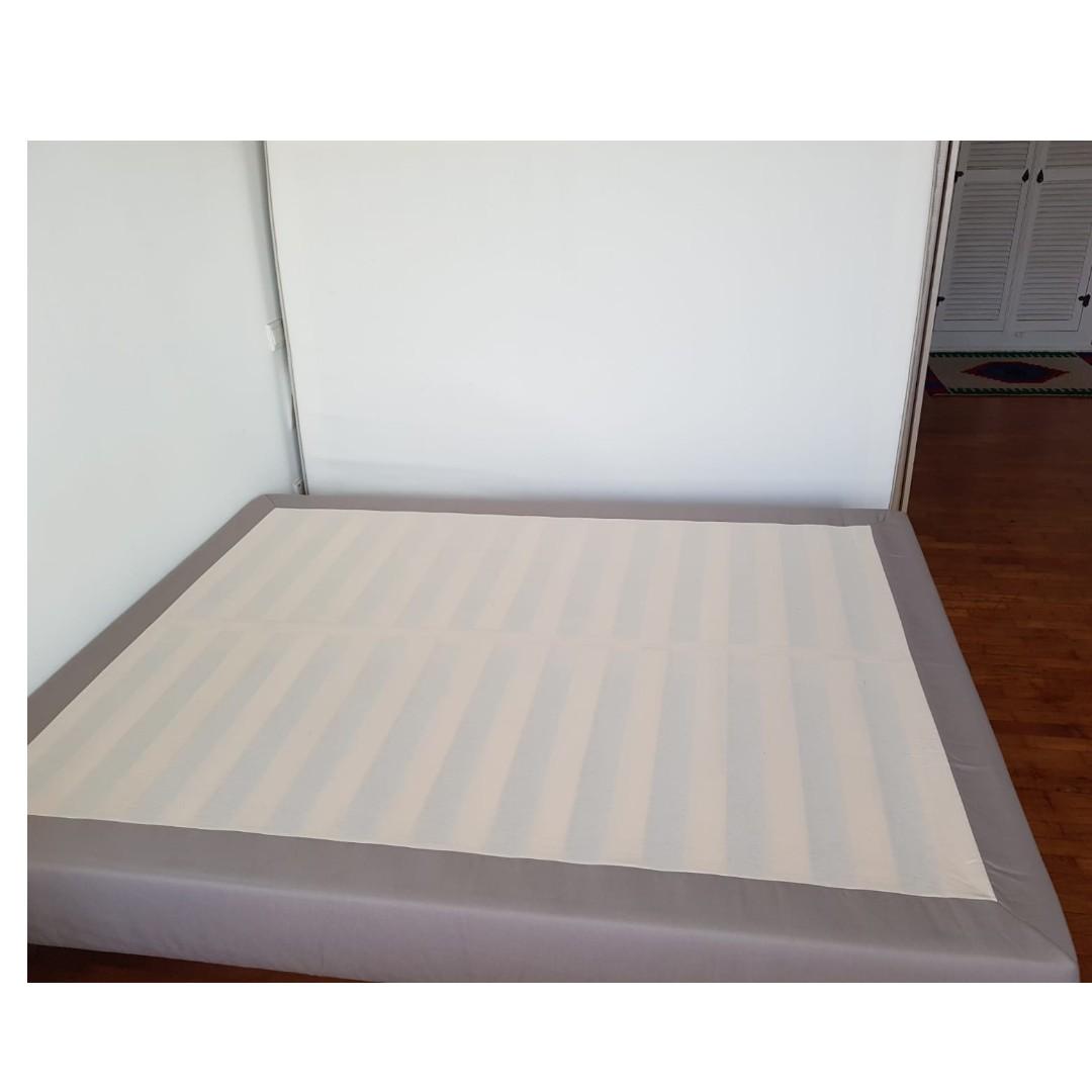 IKEA Espevar bed frame and Hesseng mattress Queen size, Furniture