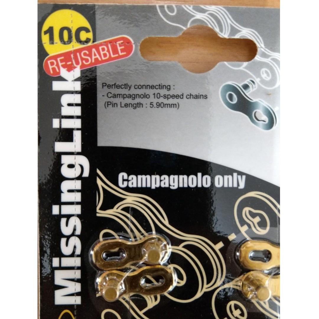 KMC missing link for Campagnolo 10 speed chain 2 sets of links Sports Equipment Bicycles Parts Bicycles on Carousell