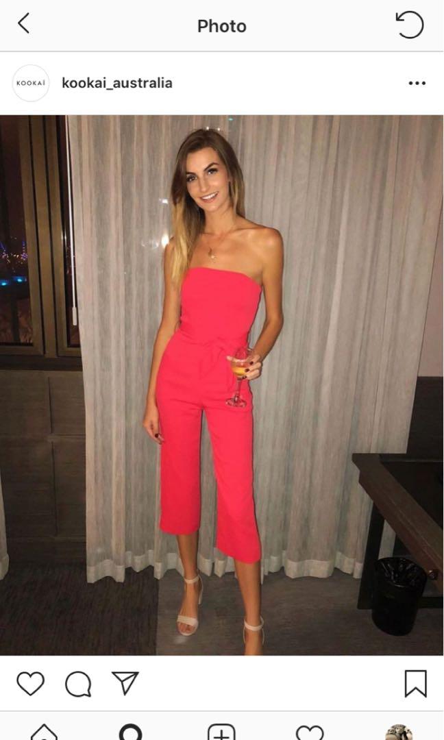Kookai oyster jumpsuit red discount