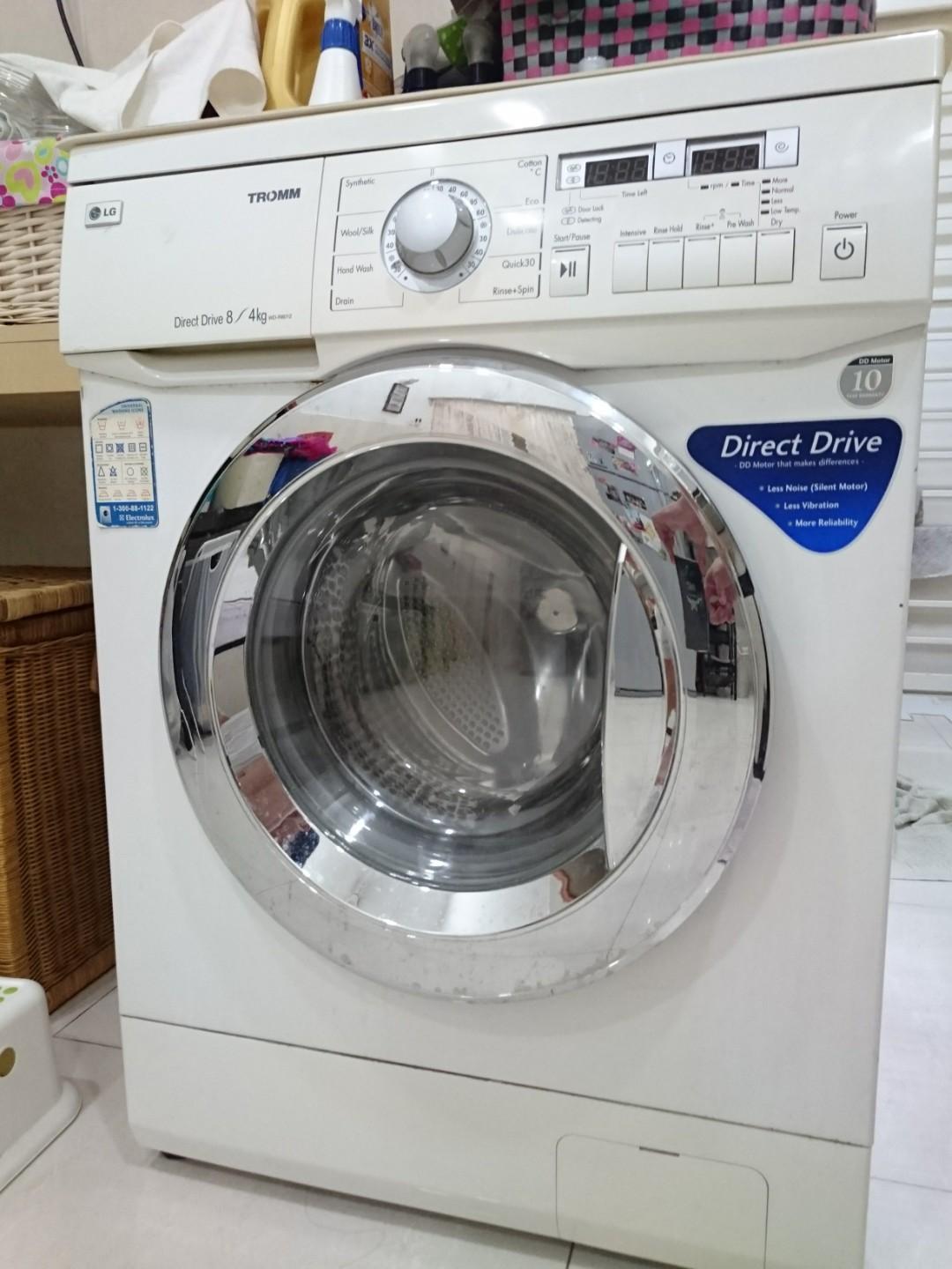 LG TROMM Washing Machine with Dryer (8kg/4kg), TV & Home Appliances