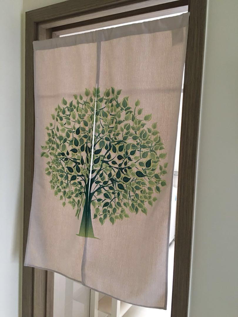 lucky wealth tree kitchen curtain for bedroom toilet door progressive