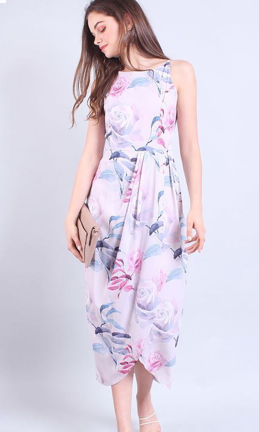 Drape Midi Dress
