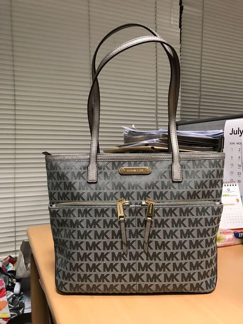 Michael kors kempton 38T8CKPT2M ice slat gun MD pocket tote