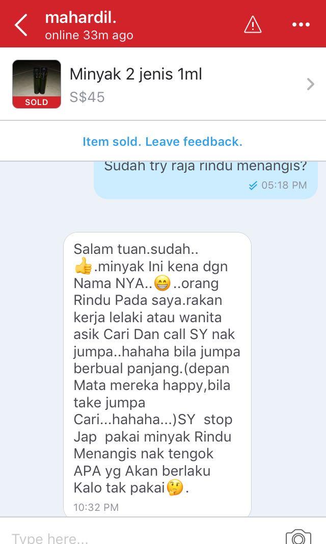 Minyak Feedback Everything Else On Carousell