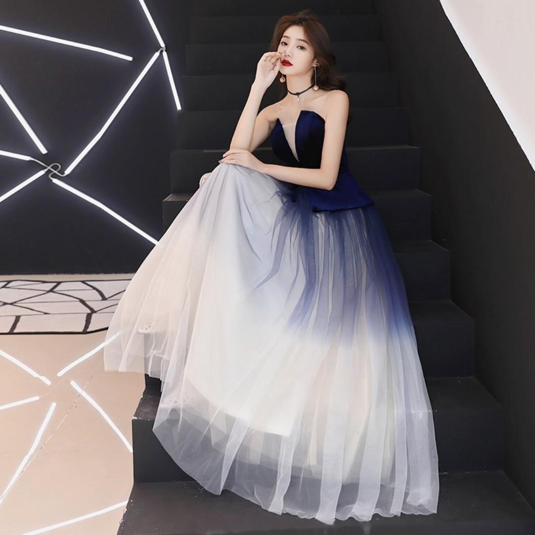 Blue and store black ombre dress