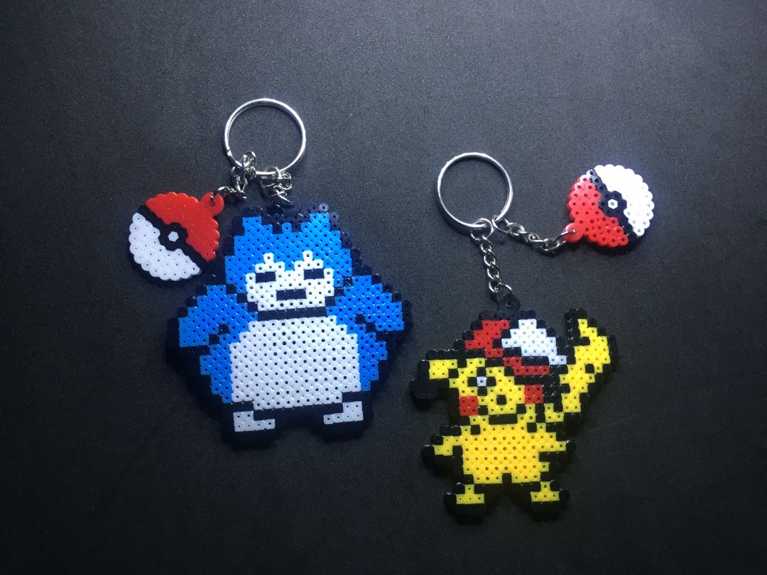 Pyssla Keychains Pyssla Keychain, Hobbies & Toys, Stationery & Craft, Handmade Craft on ...