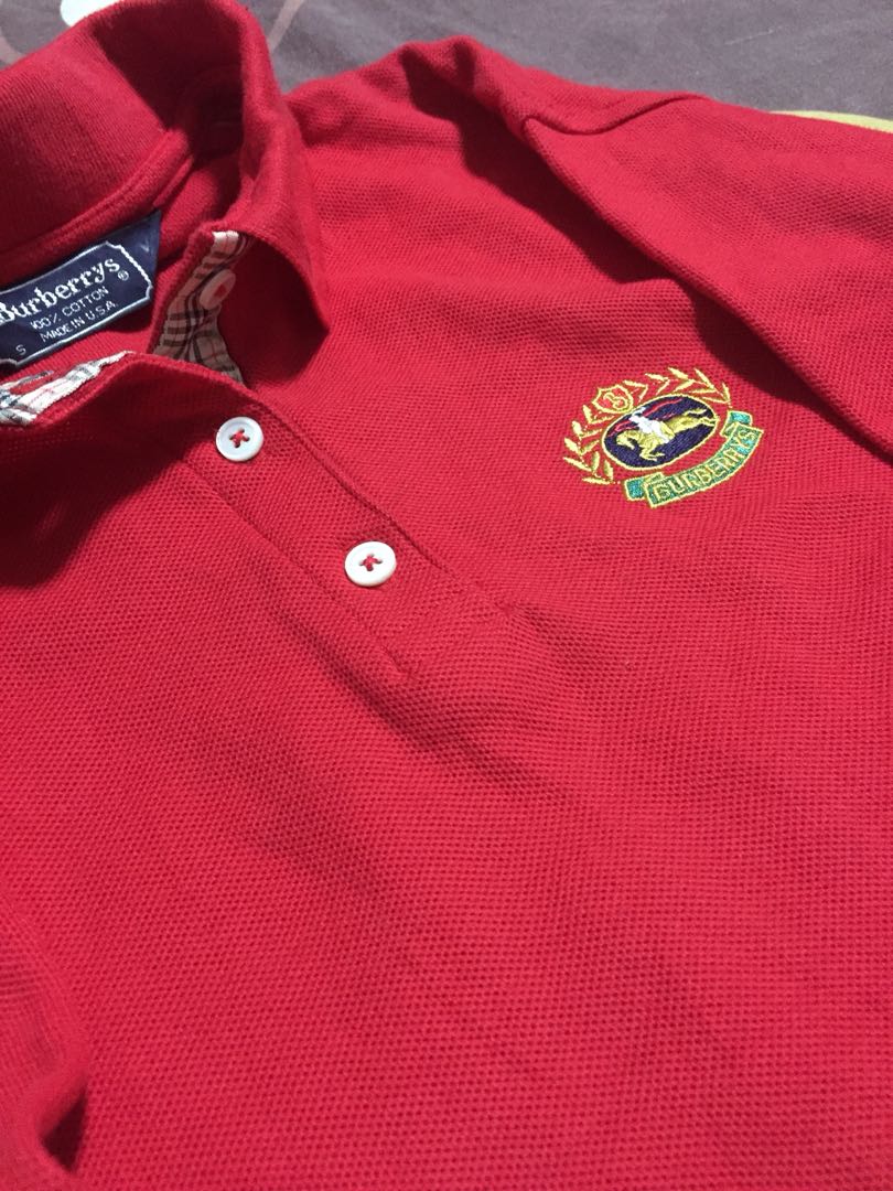 red burberry long sleeve