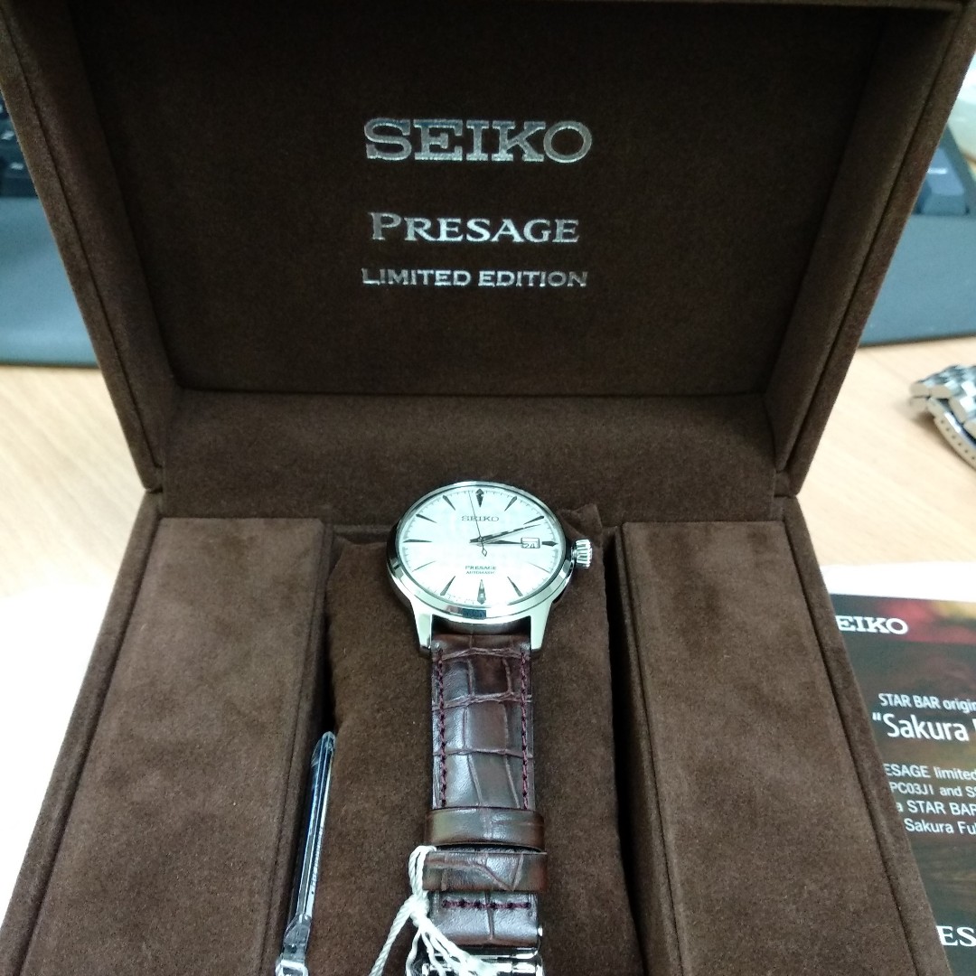 Seiko Presage Sakura Fubuki SRPC03 SRPC03J SRPC03J1 SARY089 Starlight  Cocktail Automatic Men's Dress Watch *Limited Edition*, Mobile Phones &  Gadgets, Wearables & Smart Watches on Carousell