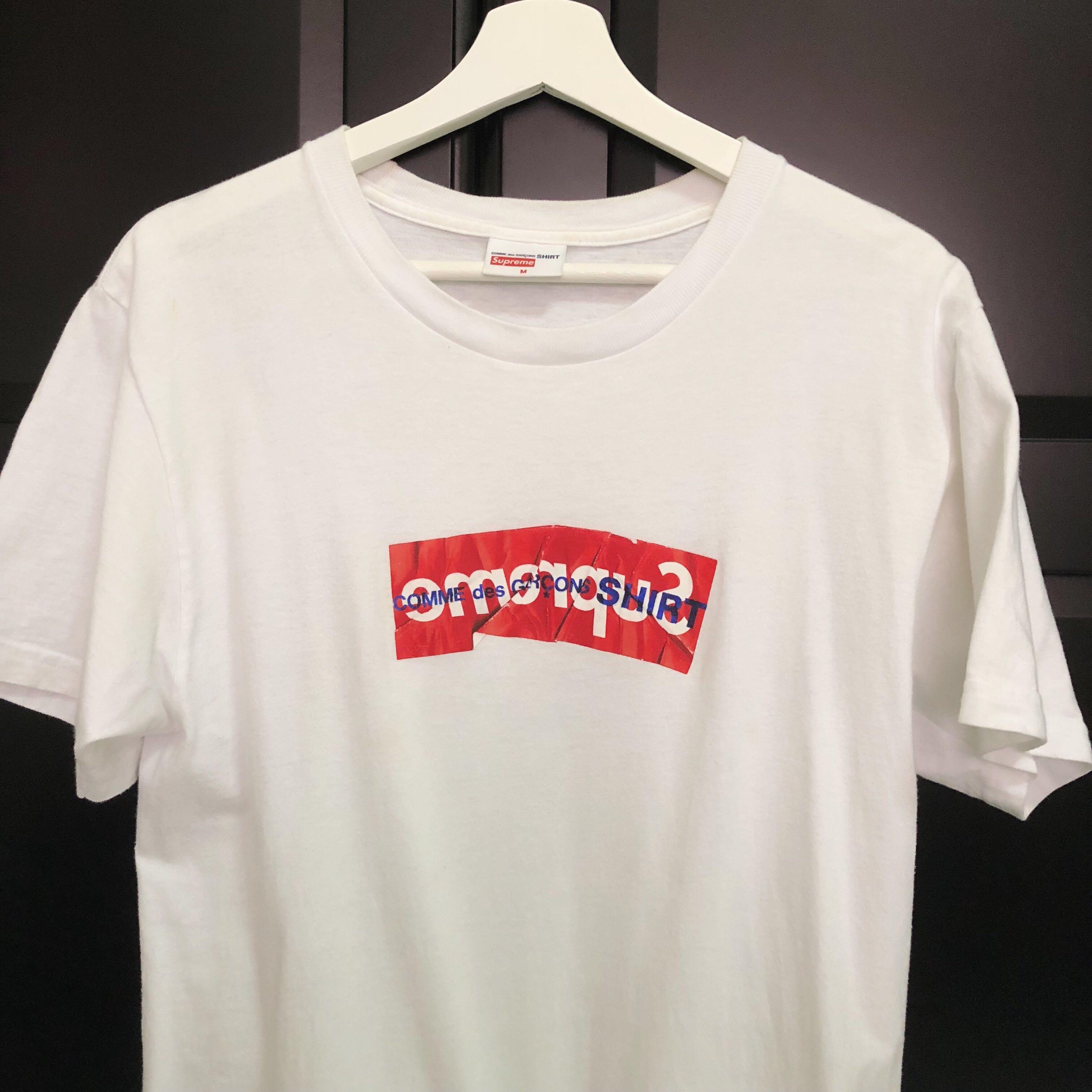 Supreme Cross Box Logo tee COMME des GARCONS SHIRT Split