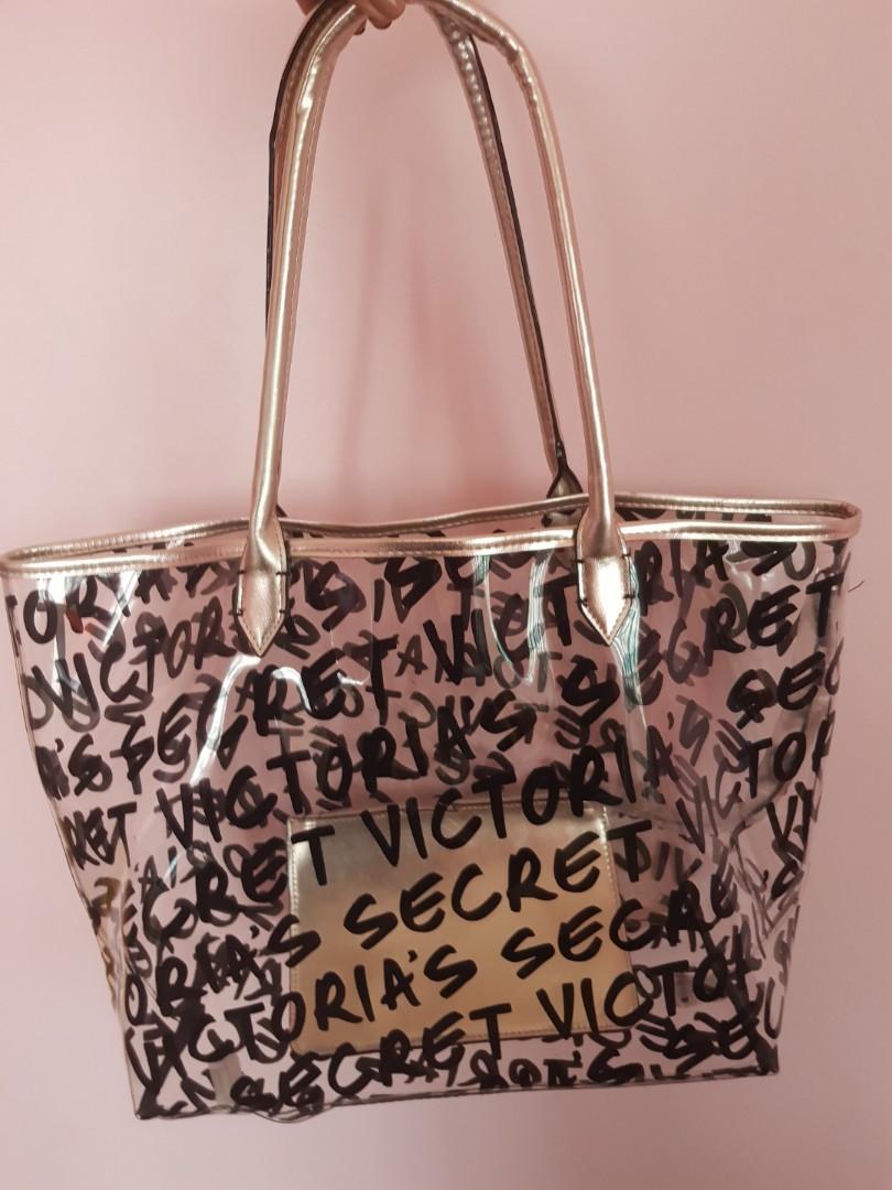 Victoria's Secret Clear Tote Bag with Wristlet (Final Markdown