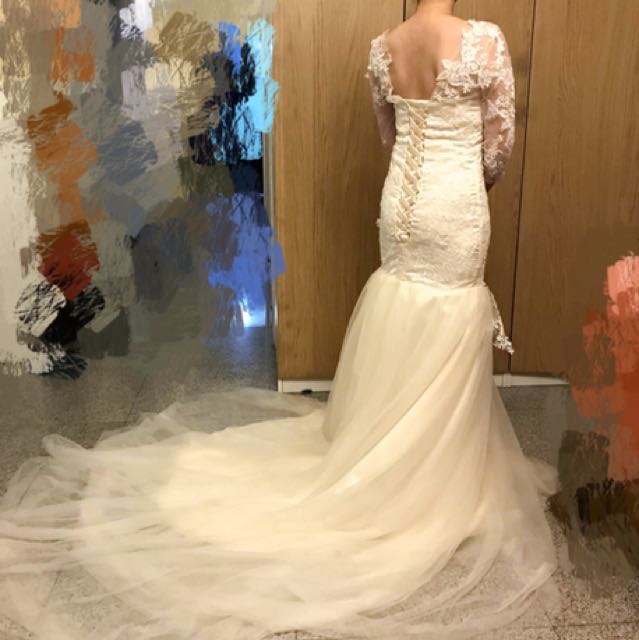 White Mermaid Tail Wedding Gown Women S Fashion Clothes Dresses