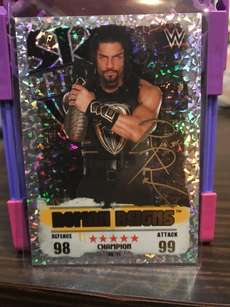WWE Topps Roman Reigns Signature Card, Sports, Sports & Games Equipment ...