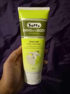 Satto hand and body whitening with goat milk