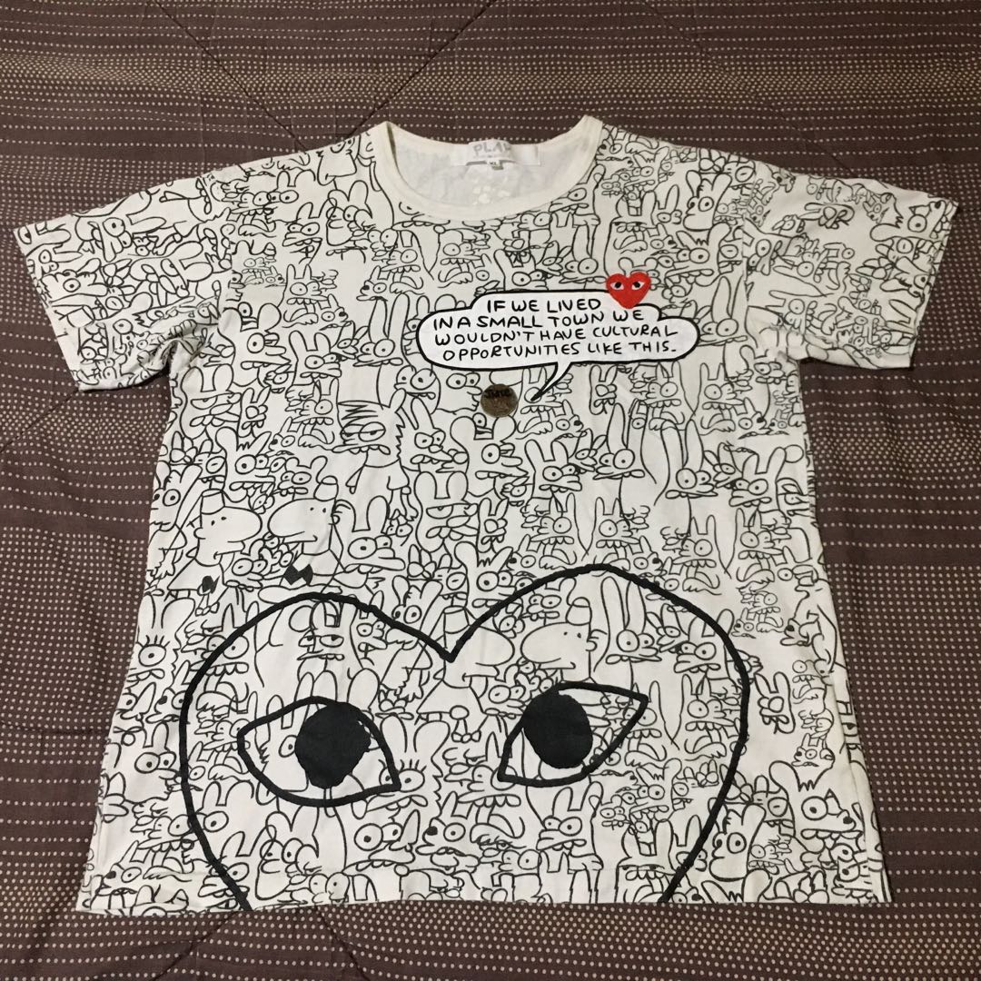 Authentic Comme des Garcons PLAY x Matt Groening Life in Hell