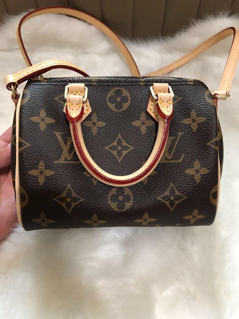 AUTHENTIC LOUIS VUITTON Nano Speedy, Luxury, Bags & Wallets on Carousell
