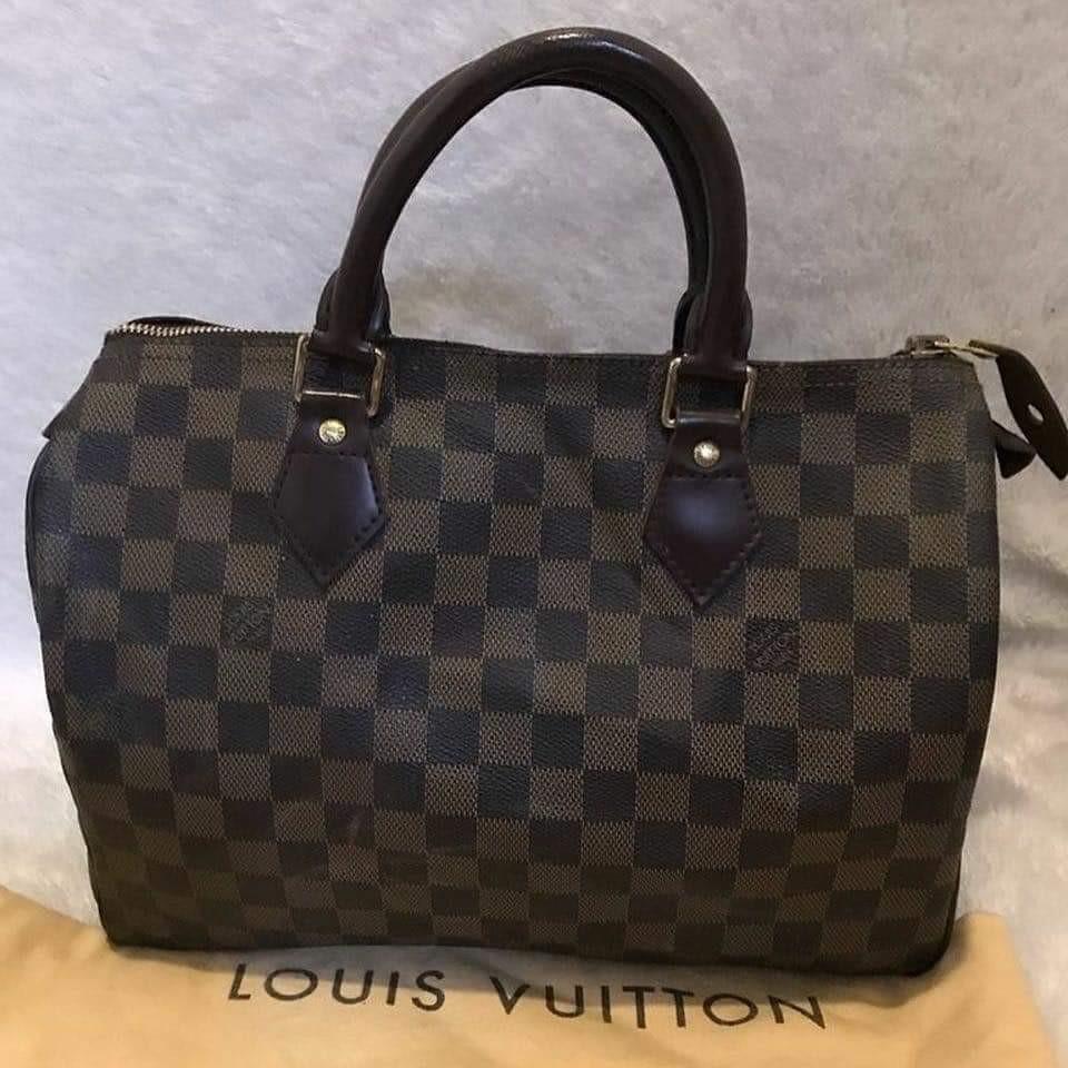 Handbag Leather Louis Vuitton Dark Patina, Luxury, Bags & Wallets on  Carousell